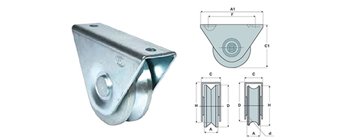 Rodamientos industriales para guía puerta corredera